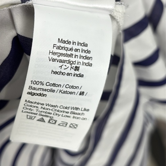 J. Crew x Marie Marot Striped Button Down Shirt Dress size 00 NEW - Picture 10 of 10